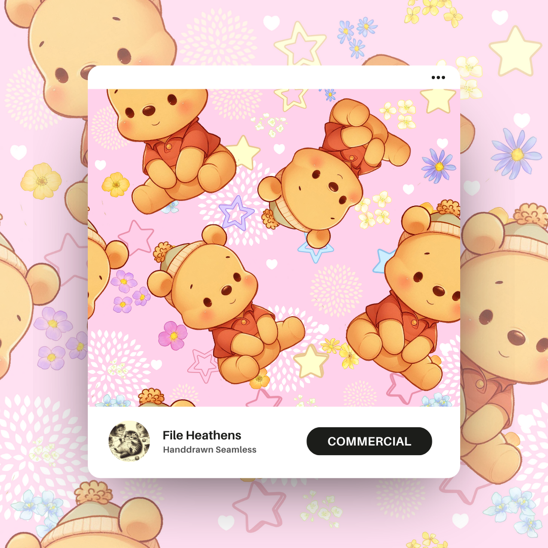 Baby Winnie Cute Bear Seamless File