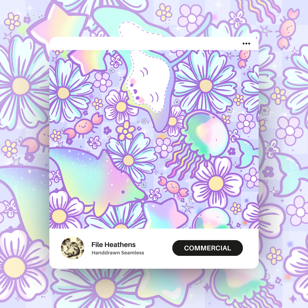 Kawaii Sea Life Seamless File