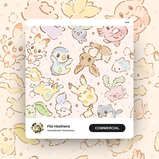 Neutral Baby Pocket Monsters Seamless File