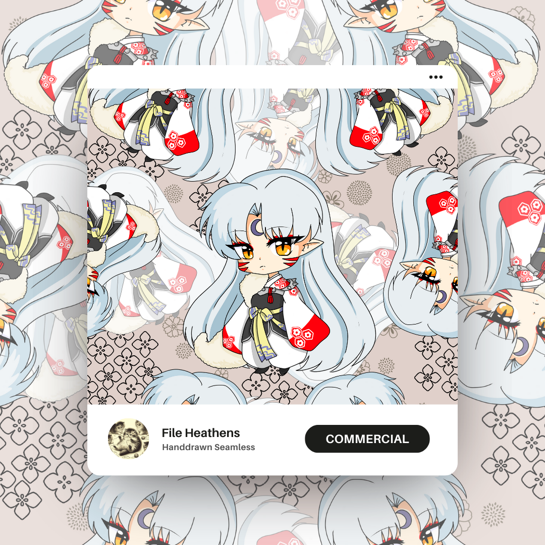 Chibi Sesshoumaru 2 Colorways Seamless Files