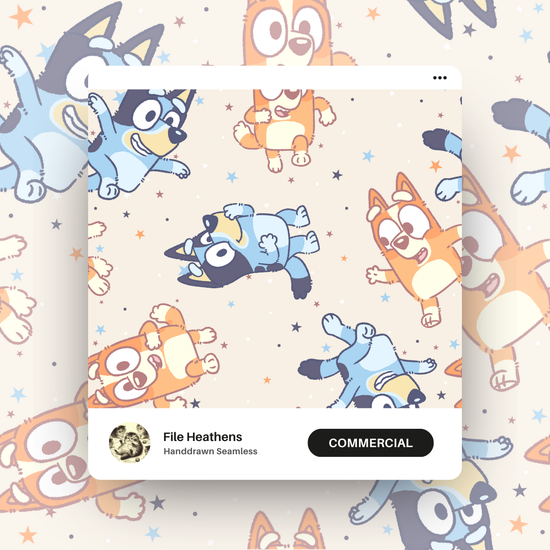 Heeler Sisters Neutral Handdrawn Seamless File