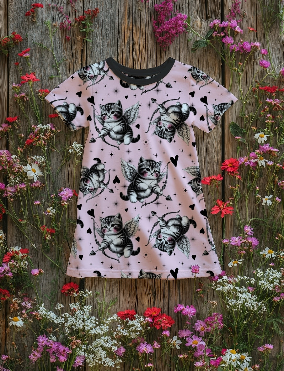 Cupid Kitty Valentines Day Seamless File