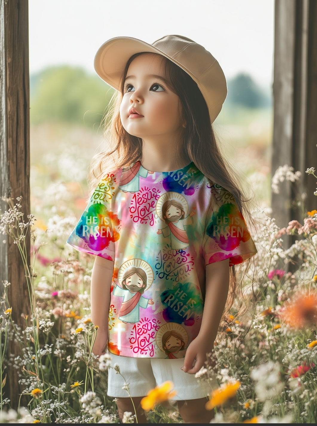 Tie Dye Jesus Loves You Seamless File