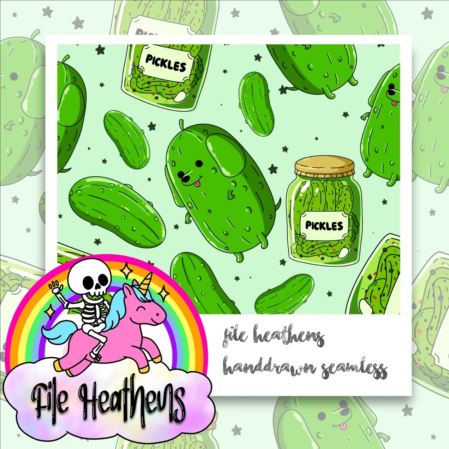 Pickles Puppy Dillan OC Handdrawn Seamless File