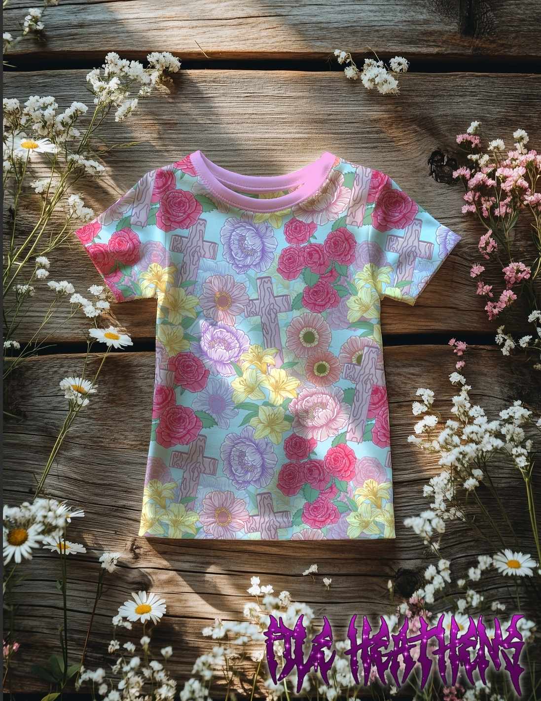 Blue Easter Christian Florals Handdrawn Seamless File