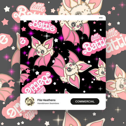 Little Battie Black Seamless File
