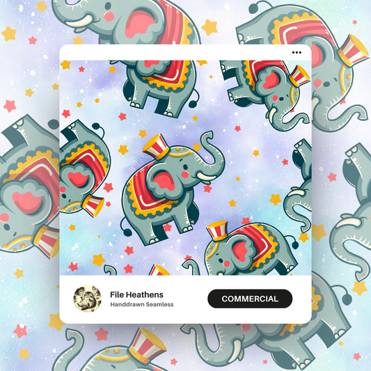 CIRCUS ELEPHANTS SEAMLESS FILE