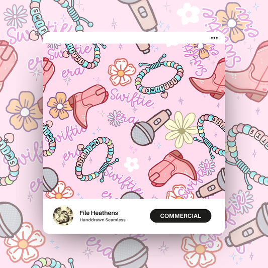 Swiftie Era Handdrawn Seamless File