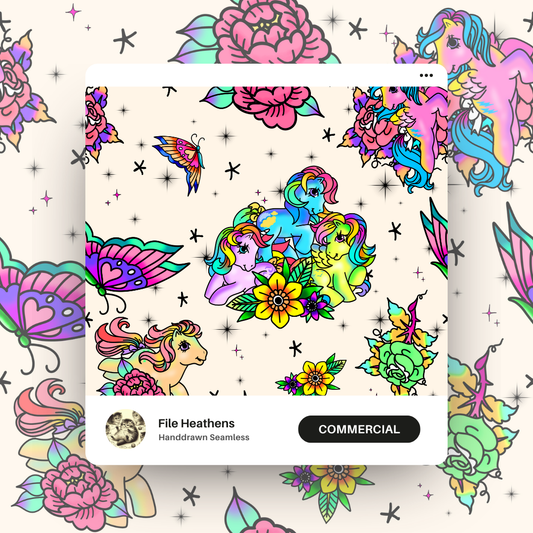 MLP Vintage Tattoo Seamless File