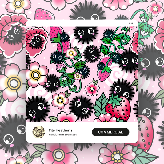 Sakura Soot Sprite Tattoo Seamless File