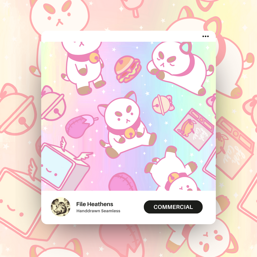 Puppycat Pastel Ombre Sparkle Seamless File