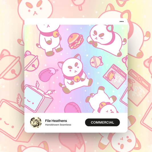 Puppycat Pastel Ombre Sparkle Seamless File