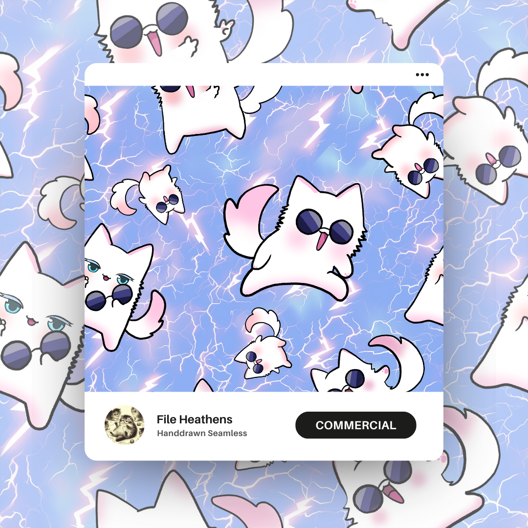 Gojo Cat Jujutsu Kaisen Seamless File