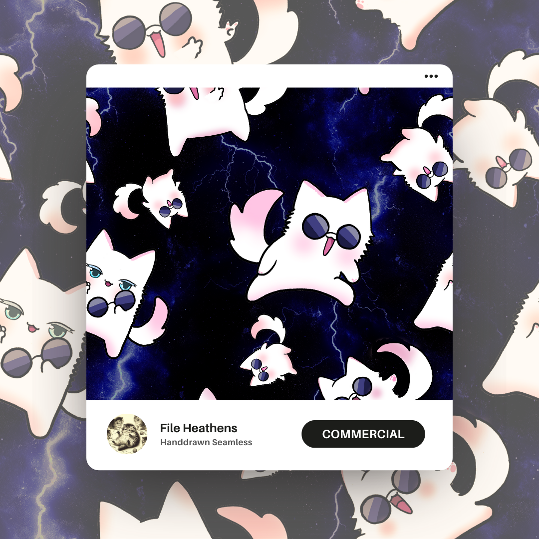 Gojo Cat Jujutsu Kaisen Seamless File