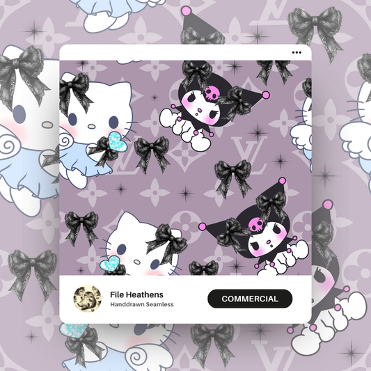 Coquette Designer Kitty Friends - Seamless File