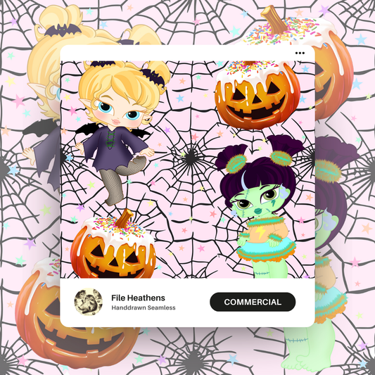 Bratz Halloween Ghoul Girls Seamless File