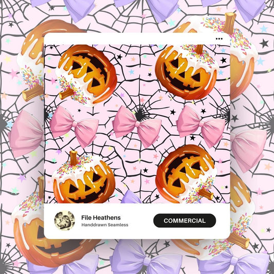 Frosted Pumpkins Halloween Seamless File