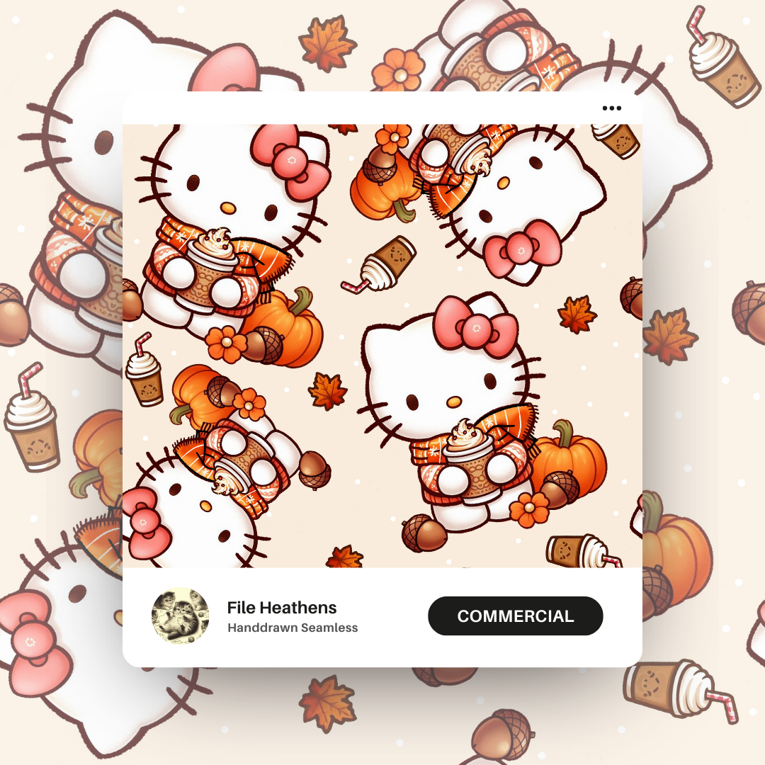 Autumn HK Kitty and Friends Seamless File
