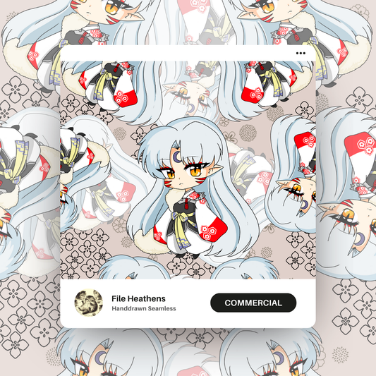 Chibi Sesshoumaru 2 Colorways Seamless Files