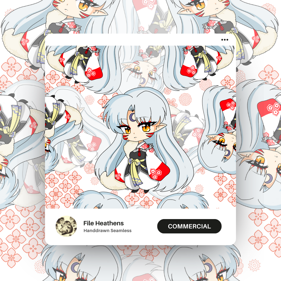 Chibi Sesshoumaru 2 Colorways Seamless Files