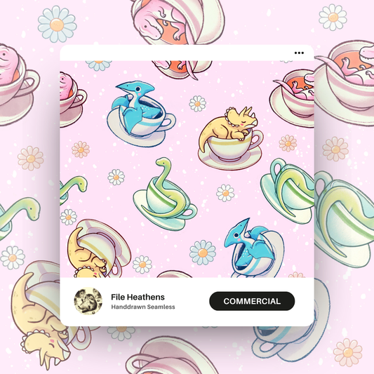 Dino Tea Time Seamless File