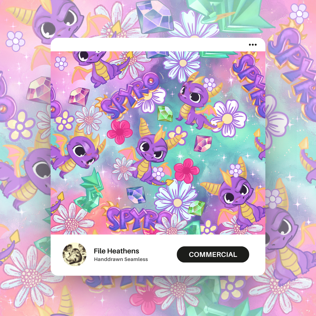 Spyro Floral Vintage Game Seamless File