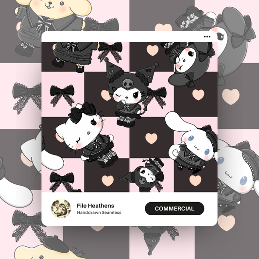 Kitty Goth Anti Valentine Seamless File