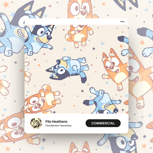 Heeler Sisters Neutral Handdrawn Seamless File
