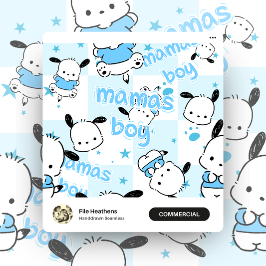 Mamas Boy Pochacco Handdrawn Seamless File