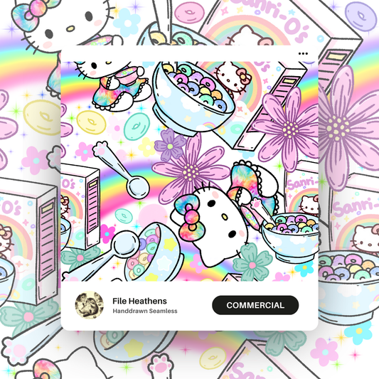 Sanri-Os Cereal Rainbow Handdrawn Seamless File