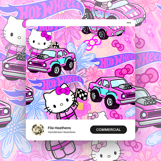 HK Hot Wheels Handdrawn Seamless File