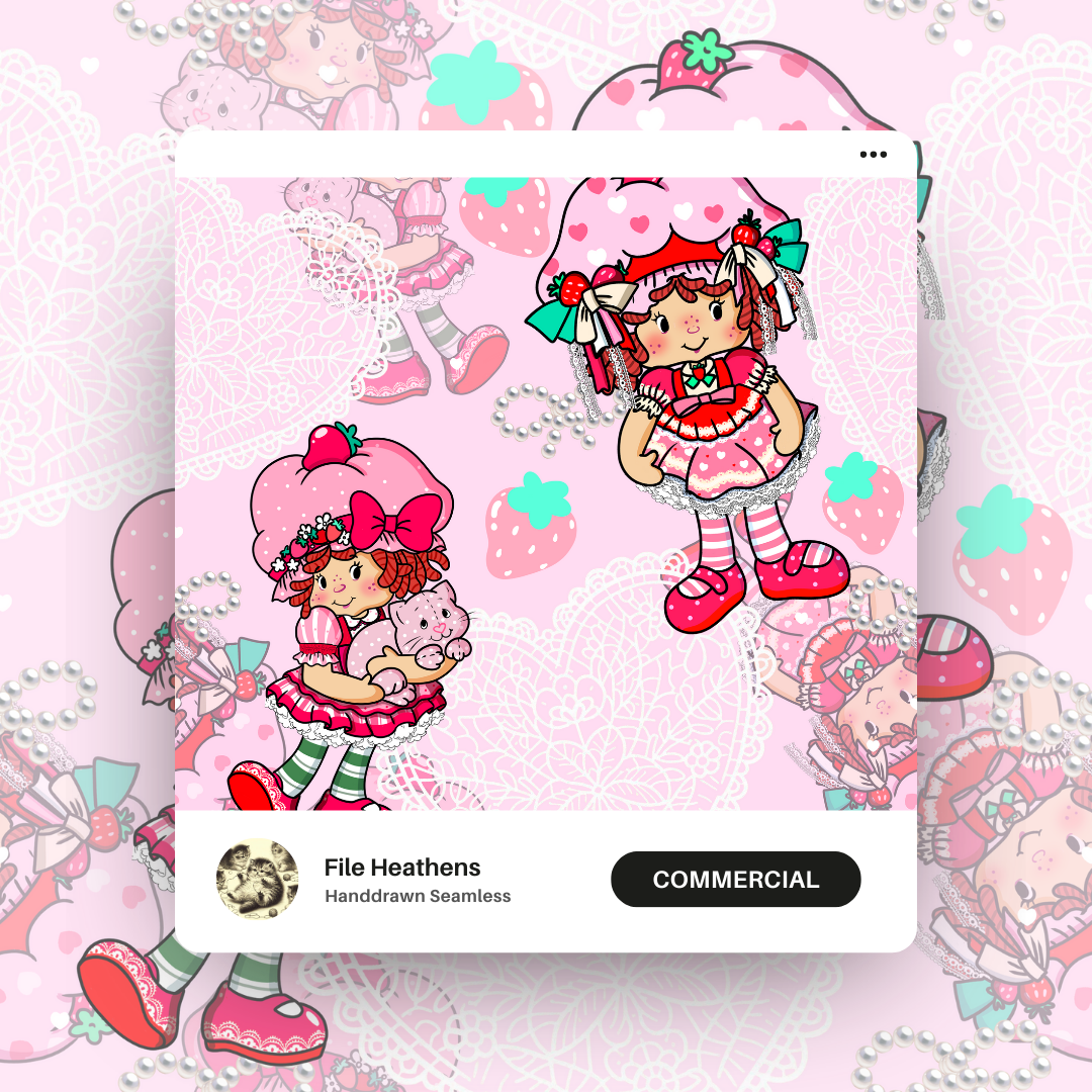 Shortcake Coquette Handdrawn Seamless File