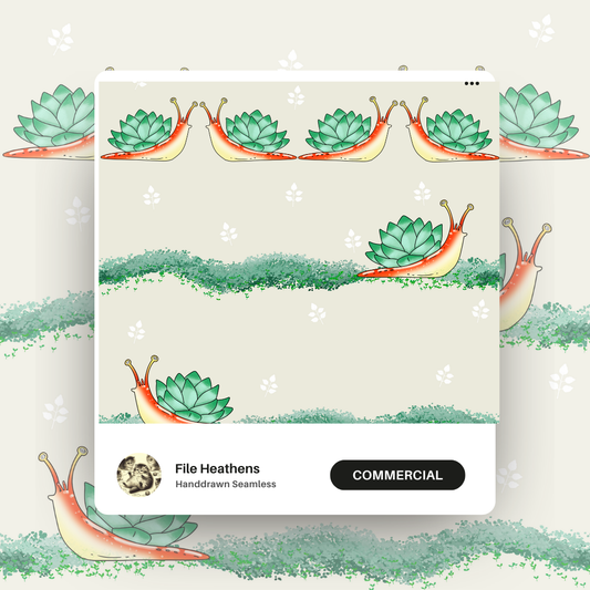 Snails Horizontal Stripes Handdrawn Seamless File