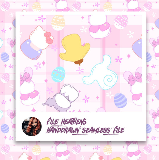Peeps Sanri O Kitty and Friends Handdrawn Seamless File