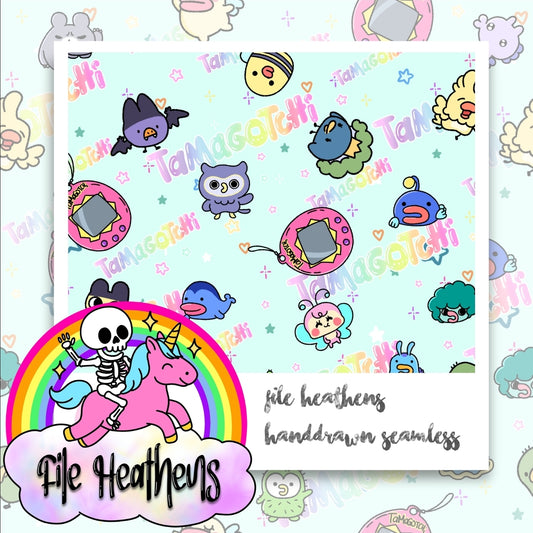 Tamagotchi Handdrawn Seamless File
