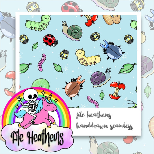 BUGS BUGS BUGS Handdrawn Seamless File