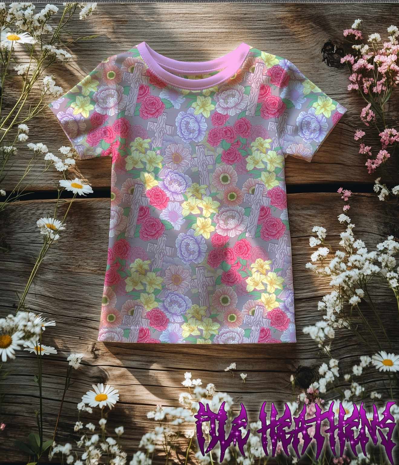 Mauve Florals Easter Christian Handdrawn Seamless File